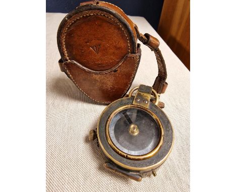 1904 Short &amp; Mason Pre-WWI Officer's Army Compass - w/broad arrow mark to outer case