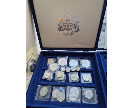 Collection of British Collectable Coins inc Three Troy Ounce Silver Crowns, + Commemoative £2 coins and Battle of Britain/D-D