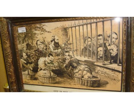 Early 20th century caricature by Morgan Out In The Cold F&G