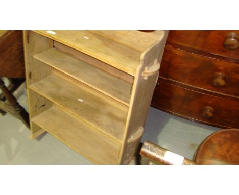 Light oak Arts and Crafts hanging shelves