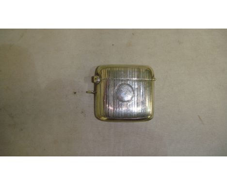 Silver vesta case Birm makers mark rubbed 1920 William Haseler ?
