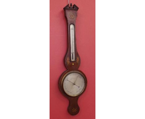 Banjo barometer mahogany case liverpool maker Condition report: see terms and conditions