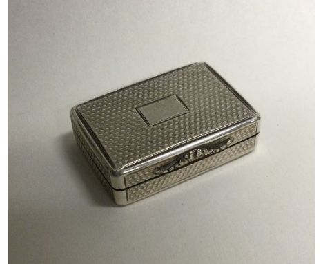 A good quality engine turned silver vinaigrette with fitted interior. Birmingham. By Nathaniel Mills. Approx. 23 grams. Est. 