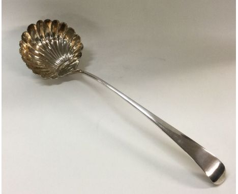 A heavy George III silver soup ladle. London 1826. Approx. 245 grams. Est. £120 - £150.