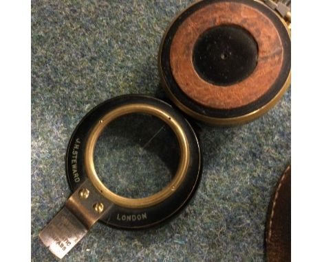 An old brass mounted compass.