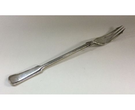 A large heavy silver pickle fork. Sheffield 1930. By Henry Aitken. Approx. 43 grams. Est. £30 - £40.