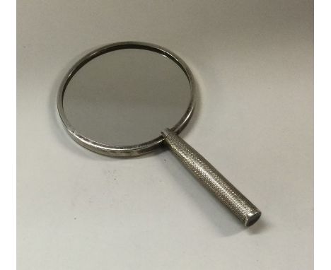 A cased silver and glass mirror bearing import marks. Approx. 43 grams. Est. £30 - £50.