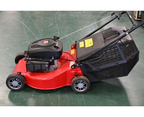 Champion 46 cm cut rotary petrol lawn mower with additional grass box 