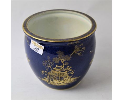 Carltonware lustre planter with gilded pagoda pattern