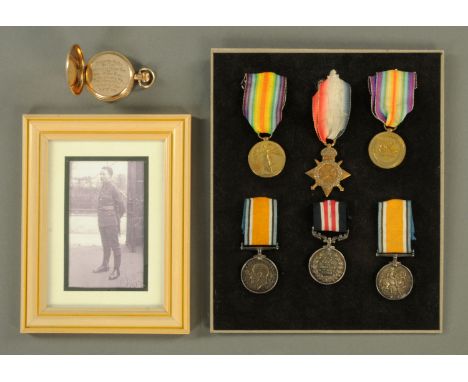 The Military Medal to Private P. Ross 634963 20th London Regiment, and other medals and memorabilia, comprising a photograph 