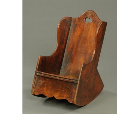 A child's mahogany lambing chair commode, early 19th century.  Width 37 cm, height 59.5 cm. 