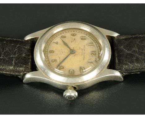 A gentleman's Rolex Oyster Royal stainless steel manual wristwatch, early 20th century, with Arabic numerals and minute track