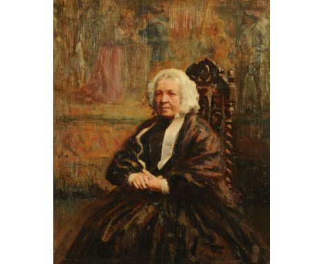 19th century English School, oil on canvas, portrait of a lady.  27 cm x 22 cm, framed. CONDITION REPORT: Generally good cond