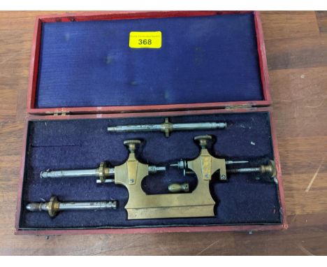 A late 19th/early 20th century French Tour a Pivoter, a vis de ripped watchmaker's tool Location: A2B 