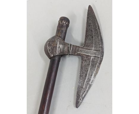 A 19th century Indian Bulova fighting axe, on later hilt, Location: 