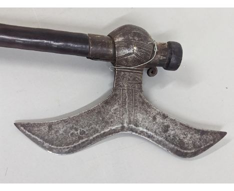 A 19th century Indian Bulova fighting axe, on later hilt, Location: 