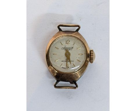 A vintage 9ct gold Accurist ladies manual wind wristwatch 5.6g Location: 