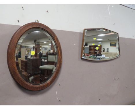 TWO VINTAGE WALL MIRRORS