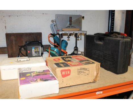 A SELECTION OF POWER TOOLS ETC TO INCLUDE CASED DRILLS, SCROLL SAW ETC - HOUSE CLEARANCE