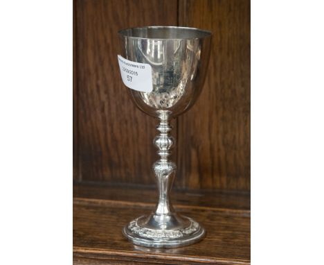 An Elizabeth II Silver Wedding goblet commemorating the marriage of the Queen to the Duke of Edinburgh 1947-1972 number 187, 