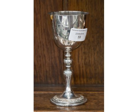 An Elizabeth II Silver Wedding goblet commemorating the marriage of the Queen to the Duke of Edinburgh 1947-1972, numbered 19