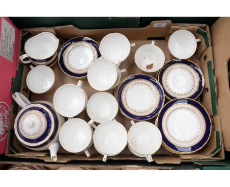 A Royal Worcester 'Regency' part tea set, comprising tea pot, milk jug, sugar bowl, cups, saucers and side plates 