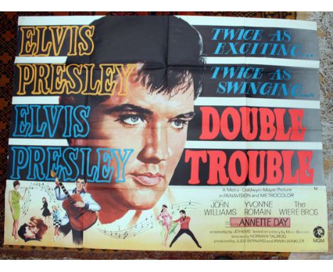 An Elvis Presley, 'Double Trouble' film poster, MGM, printed by St Michaels Press Ltd, London, 1967