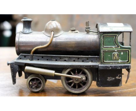 A tinplate steam train engine