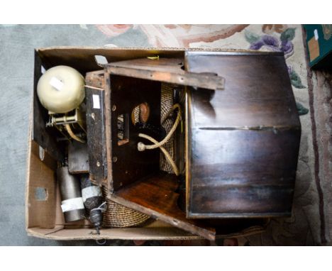 A William Chubb of Southampton wall clock, silvered dial, Roman numerals, bell strike, mahogany architectural case, replaceme