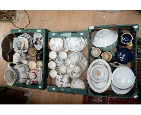 Ceramics including Victorian and later teaware; Aynsley; Royal Stafford; Franklin Mint Le Cordon Bleu jelly moulds; teapot; j
