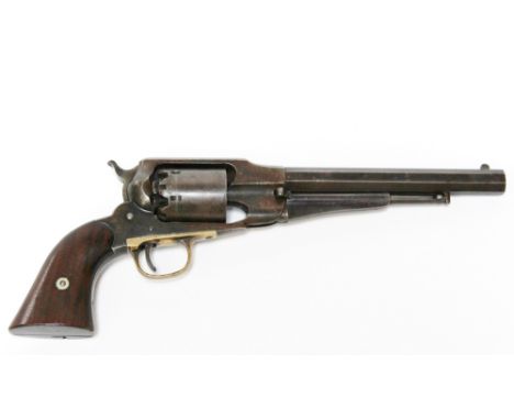 A .44" Remington Model New Army percussion revolver, circa 1863, serial No 57671, it bears the barrel inscription 'Patented S