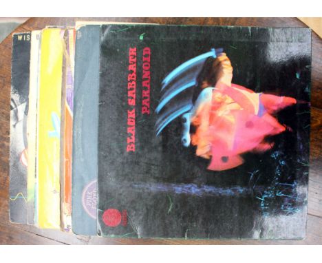 A good collection of LP records, including Pink Floyd, Dark Side of The Moon, (solid blue triangle), Black Sabbath (vertigo s