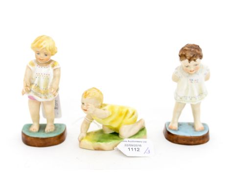 F.G. Doughty for Royal Worcester, 'Tommy' 2913, 'Joan' 2915, circa 1952 and 'Michael' 2912 (3) 