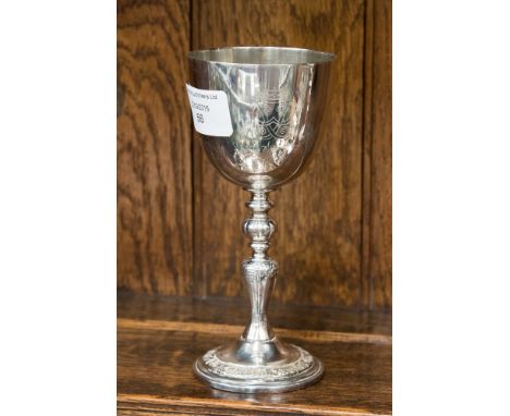An Elizabeth II wedding goblet commemorating the marriage of the Queen to the Duke of Edinburgh 1947-1972, numbered 189, hall