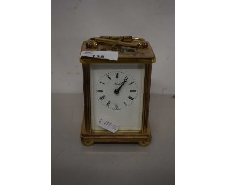 Brass cased carriage clock by Henley