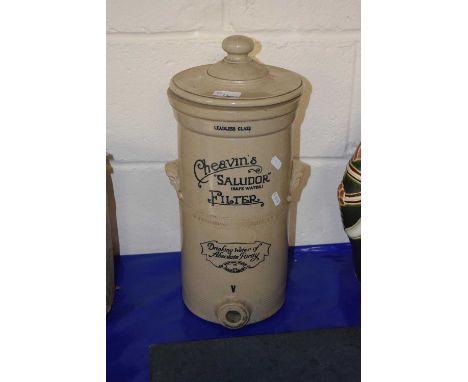 A vintage Cheavins water filter