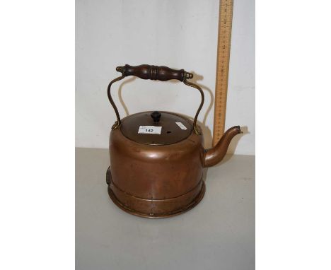 Vintage copper kettle marked Great Yarmouth Corporation Electricity Department to the base