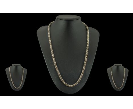 A Good Quality - Vintage Well Designed Sterling Silver Necklace, Marked 925 Silver, Lobster Claw Clasp, Expensive Look. Weigh