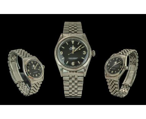 Rolex Explorer 1016. A superb Oyster Perpetual, Superlative Chronometer Officially Certified Gents Watch. The serial number d
