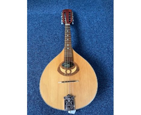 Mandolin by Ozark of Romania, A-style, flat back, 8 string Mandolin, paper label dated 23 October 2015.  An Ozark teardrop ma