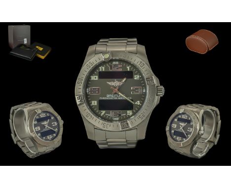 Breitling - Gents Professional Chronometer Aerospace -  EVO Titanium Wrist Watch, Cosc 1469676, Purchased 29-09-16. Features 
