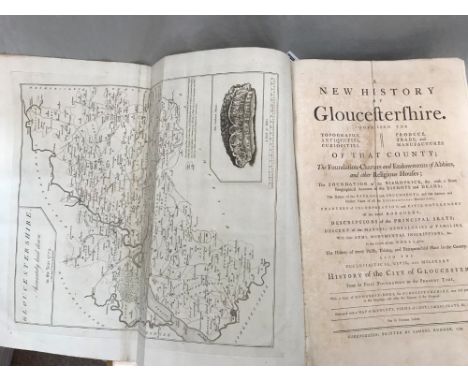 RUDDER (Samuel) A New History of Gloucestershire, first edition, first issue, 1779, folio, folding map, 16 engraved plates (m