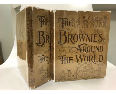 COX (Palmer) Brownies Around the World. New York: Century Co. 1894, first edition, pictorial boards with dust jacket; ibid Br