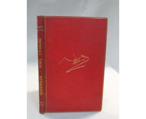 COWARD (Noel) Quadrille, first edition, Heinemann 1952, 8vo, signed and inscribed by the author to Binkie Beaumont [theatre m