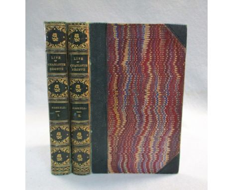 GASKELL (E. C.) The Life of Charlotte Bronte, first edition in two vols. London 1857, large 12mo, three tipped-in cuttings to