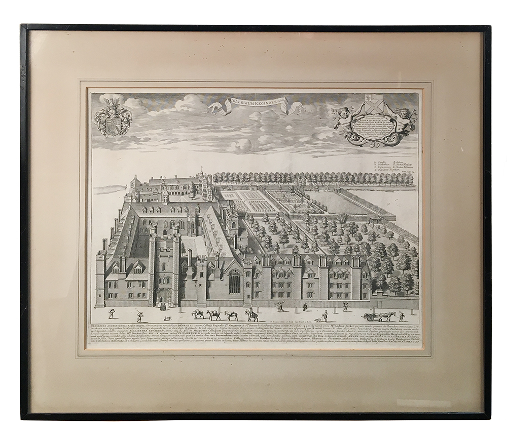 Seven engravings of Queens' College, Cambridge. David Loggan, Collegium  Reginale, late 17th or early in - Cheffins Fine Art