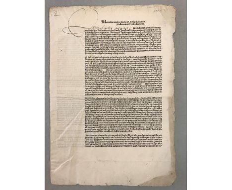 Maximilian I, Holy Roman Emperor. Rare folio pamphlet (253 x 373mm), 6pp. comprising an imperial mandate dated Strasbourg 25 