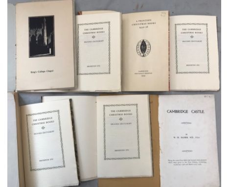 Cambridge and the University Press. A Printer's Christmas Books 1930-58, privately printed booklet 1959, in marbled wrapper; 