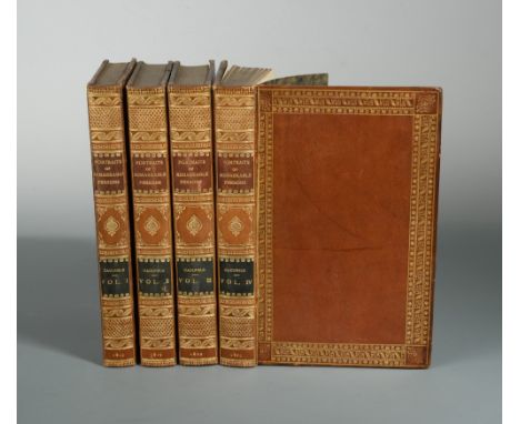 CAULFIELD (James) Portraits, Memoirs and Characters of Remarkable Persons, in 4 vols, 1819-20, 8vo, portrait plates, recased 