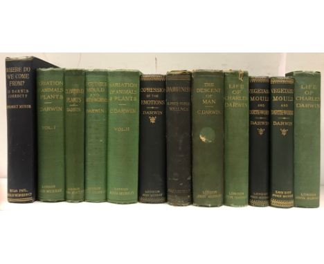 DARWIN (Charles) Expression of the Emotions, 11th thousand, Murray 1892, 8vo; The Formation of Vegetable Mould through the Ac